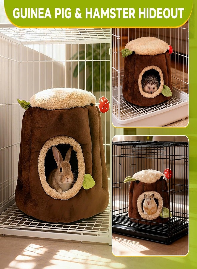 LYART Guinea Pig Hamster Bedding or Hideout for Mouse Mice Rat Ferret Bunny Fluff Bedding Bed House Cage Accessories, Dwarf Rabbits Hedgehog Bearded Dragon Warm Bedding Winter Nest Cave, Washable(2.L) - Image 2